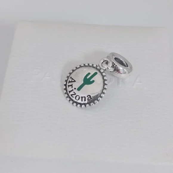 Pandora Arizona Cactus Travel Dangle Charm S925 Silver with box - Picture 4 of 10
